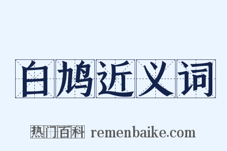 白鸠近义词是什么意思的图片